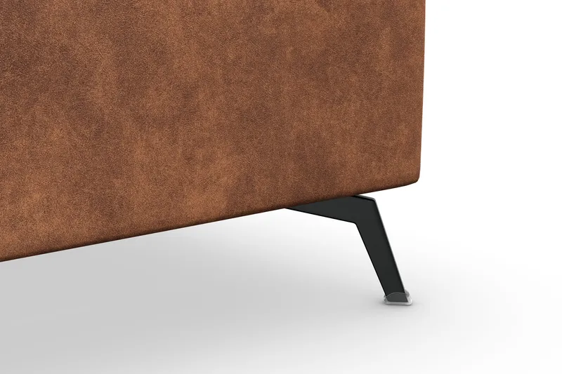 Ocean Lyx 5-istuttava Käännettävä L-muotoinen Kulmasohva Keinonahkalla - Ruskea - Huonekalut - Sohva - Kulmasohva