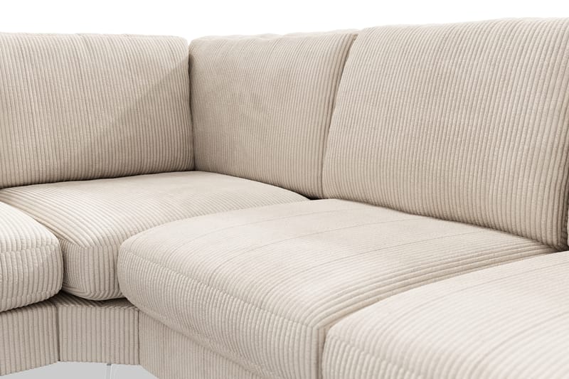 Ocean Lyx 5-istuttava Käännettävä L-muotoinen Kulmasohva Manchester-kankaalla - Beige - Huonekalut - Sohva - Kulmasohva