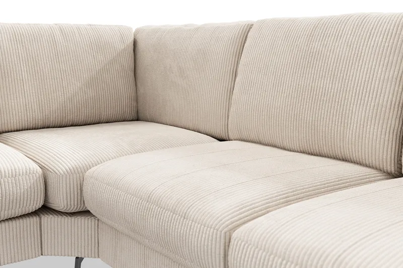 Ocean Lyx 5-istuttava Käännettävä L-muotoinen Kulmasohva Manchester-kankaalla - Beige - Huonekalut - Sohva - Kulmasohva