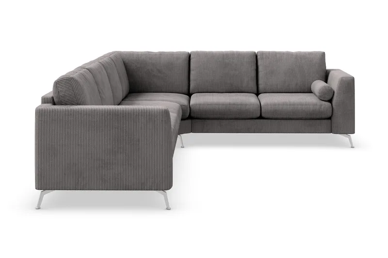 Ocean Lyx 5-istuttava Käännettävä L-muotoinen Kulmasohva Manchester-kankaalla - Tummanharmaa - Huonekalut - Sohva - Kulmasohva