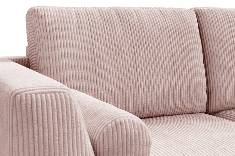 Ocean Lyx 5-istuttava Käännettävä L-muotoinen Kulmasohva Manchester-kankaalla - Vaaleanpunainen - Huonekalut - Sohva - Kulmasohva