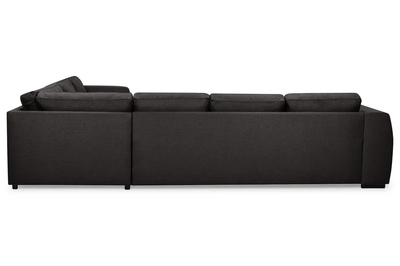 Optus 5-istuttava Käännettävä U-muotoinen Kulmasohva Divaanilla Kankaalla - Tummanharmaa - Huonekalut - Sohva - Kulmasohva - Kulmadivaanisohva