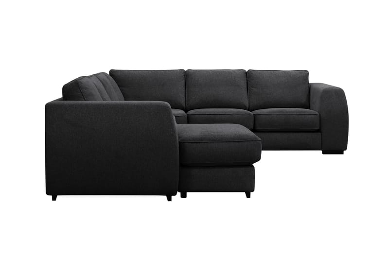 Optus 5-istuttava kulmasohva, käännettävä divaani - Musta - Huonekalut - Sohva - Kulmasohva - Kulmadivaanisohva
