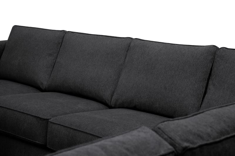 Optus 5-istuttava kulmasohva, käännettävä divaani - Musta - Huonekalut - Sohva - Kulmasohva - Kulmadivaanisohva