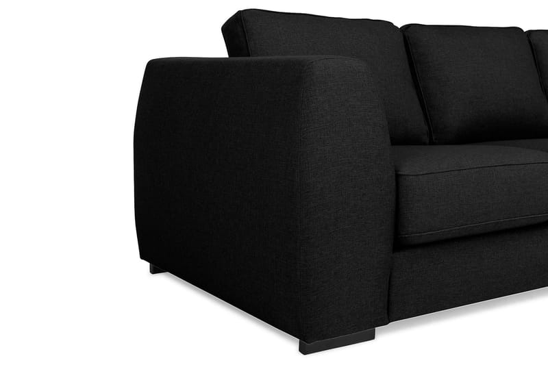 Optus 5-istuttava Vasenkätinen L-muotoinen Kulmasohva Kankaalla - Musta - Huonekalut - Sohva - Kulmasohva