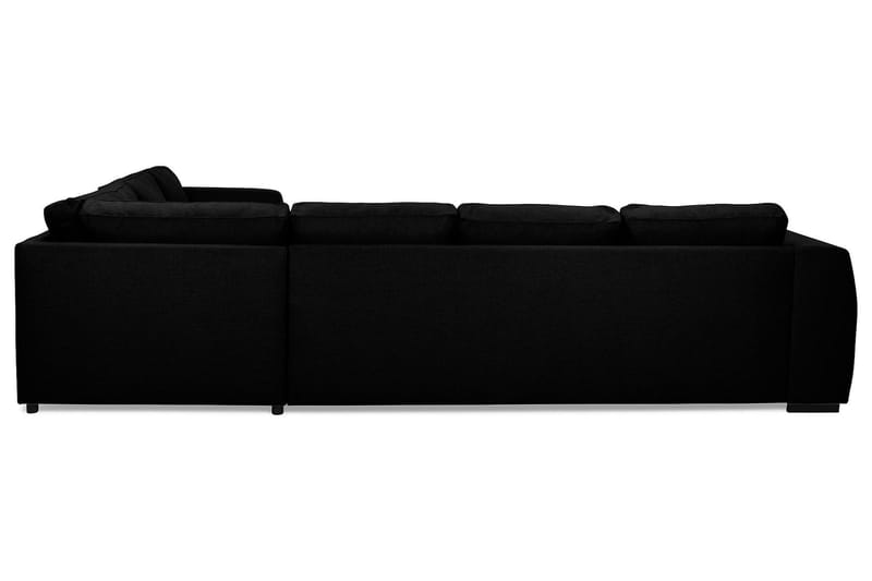Optus 5-istuttava Vasenkätinen L-muotoinen Kulmasohva Kankaalla - Musta - Huonekalut - Sohva - Kulmasohva