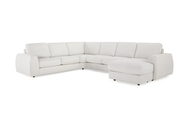 Optus Lyx 5-istuttava Oikeakätinen U-muotoinen Kulmasohva Divaanilla Kankaasta - Vaaleanharmaa - Huonekalut - Sohva - Kulmasohva - Kulmadivaanisohva