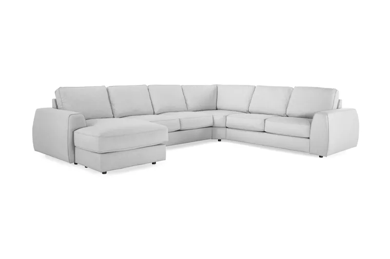 Optus Lyx 5-istuttava Vasenkätinen U-muotoinen Kulmasohva Divaanilla Kankaasta - Harmaa - Huonekalut - Sohva - Kulmasohva - Kulmadivaanisohva