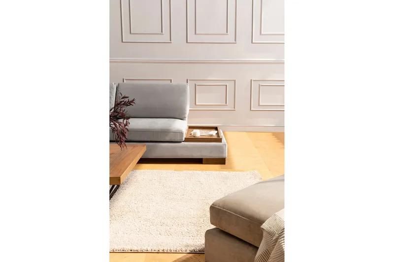 Sohva avopäädyllä Nathalie rahilla Vasen - Vaaleanharmaa/Luonnonväri - Huonekalut - Sohva - Kulmasohva