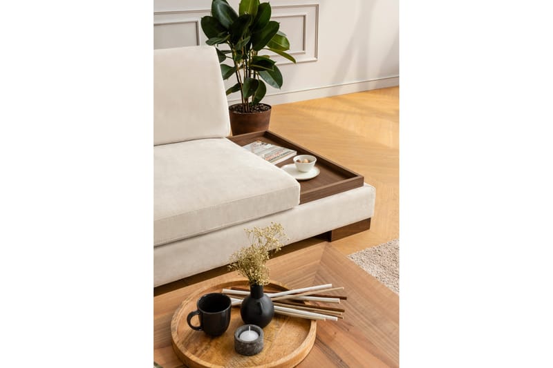 Sohva avopäädyllä Nathalie Vasen - Beige/Luonnonväri - Huonekalut - Sohva - Kulmasohva