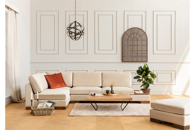 Sohva avopäädyllä Nathalie Vasen - Beige/Luonnonväri - Huonekalut - Sohva - Kulmasohva