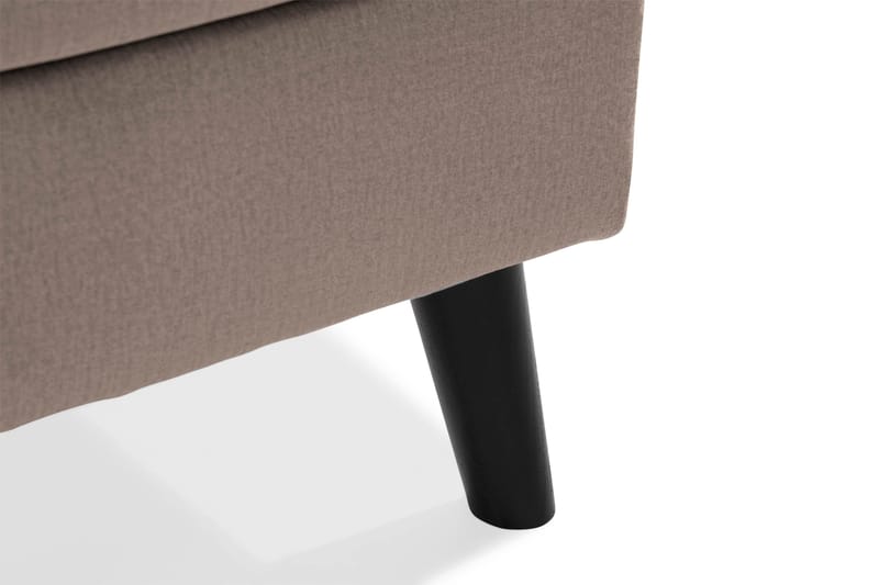 Trend 5-istuttava Oikeakätinen L-muotoinen Kulmasohva Divaanilla Sametista - Ruskea - Huonekalut - Sohva - Kulmasohva - Kulmadivaanisohva