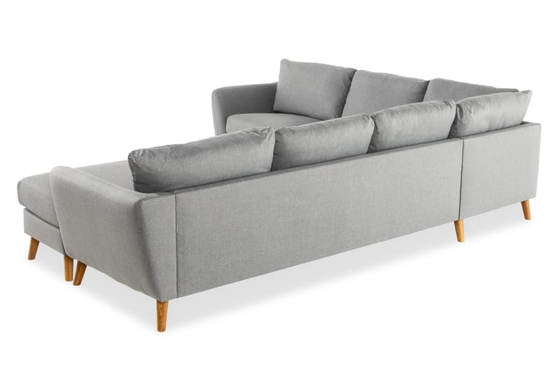 Trend 5-istuttava Oikeakätinen U-muotoinen Kulmasohva Divaanilla Kankaasta - Harmaa - Huonekalut - Sohva - Kulmasohva - Kulmadivaanisohva