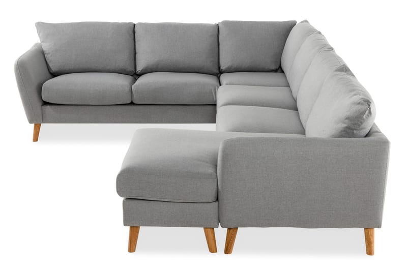 Trend 5-istuttava Oikeakätinen U-muotoinen Kulmasohva Divaanilla Kankaasta - Harmaa - Huonekalut - Sohva - Kulmasohva - Kulmadivaanisohva
