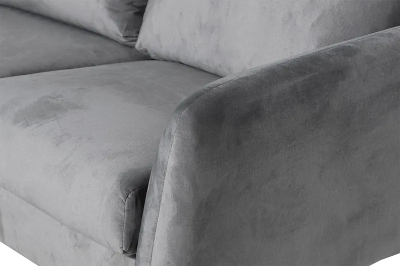 Trend 5-istuttava Vasenkätinen U-muotoinen Kulmasohva Divaanilla Sametista - Vaaleanharmaa - Huonekalut - Sohva - Kulmasohva - Kulmadivaanisohva