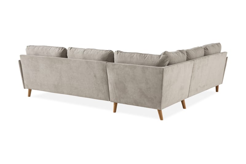 Trend Lyx 6-istuttava Käännettävä L-muotoinen Kulmasohva Kankaalla - Beige - Huonekalut - Sohva - Kulmasohva