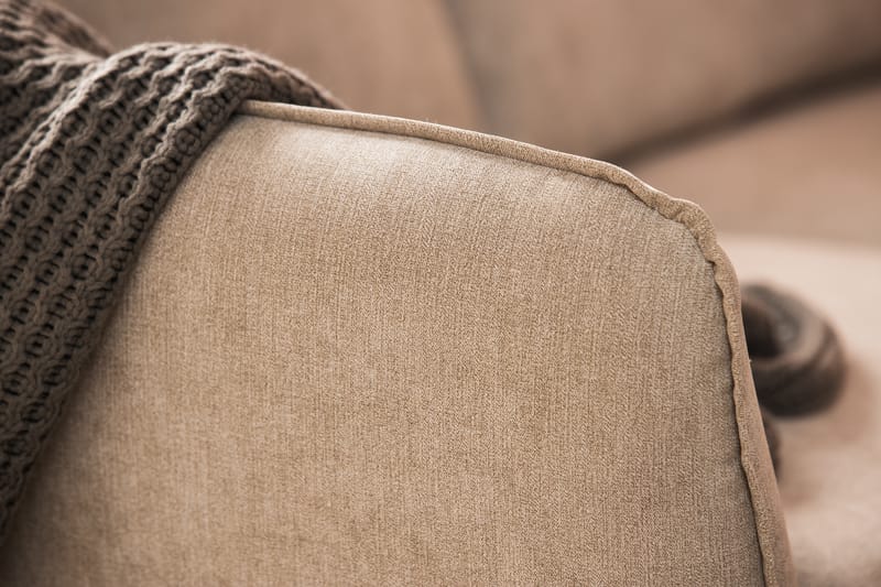 Trend Lyx 6-istuttava Käännettävä L-muotoinen Kulmasohva Kankaalla - Beige - Huonekalut - Sohva - Kulmasohva