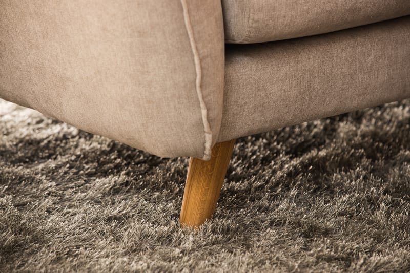 Trend Lyx 6-istuttava Käännettävä L-muotoinen Kulmasohva Kankaalla - Beige - Huonekalut - Sohva - Kulmasohva