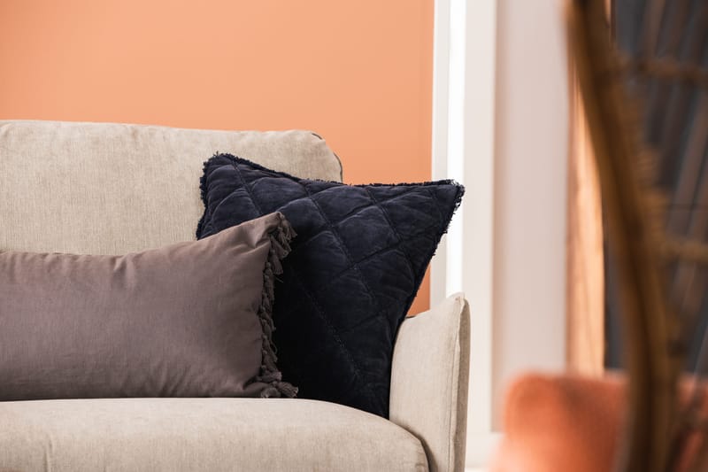 Trend Lyx 6-istuttava Käännettävä L-muotoinen Kulmasohva Kankaalla - Beige - Huonekalut - Sohva - Kulmasohva