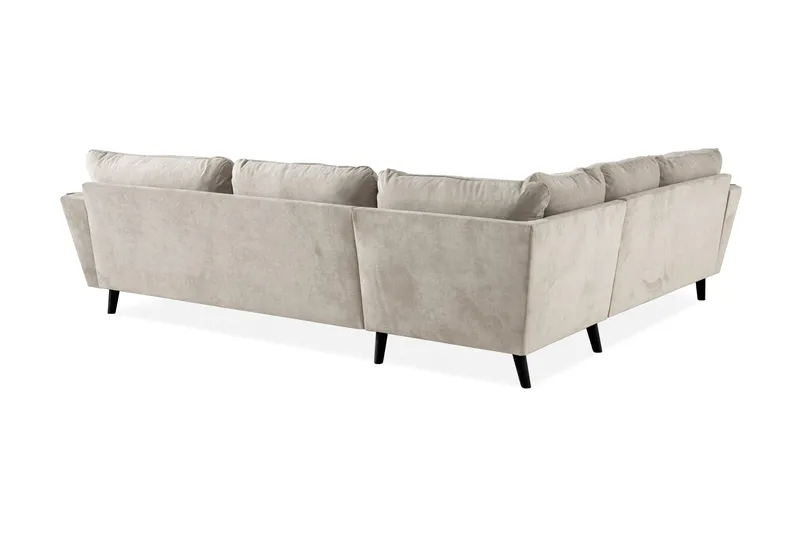 Trend Lyx 6-istuttava Käännettävä L-muotoinen Kulmasohva Kankaalla - Beige - Huonekalut - Sohva - Kulmasohva