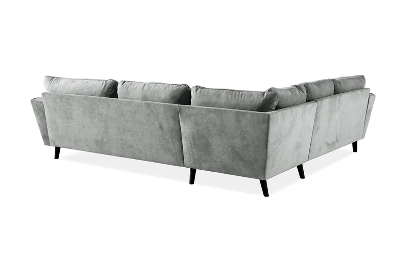 Trend Lyx 6-istuttava Käännettävä L-muotoinen Kulmasohva Kankaalla - Harmaa - Huonekalut - Sohva - Kulmasohva