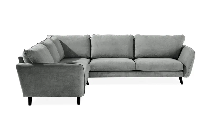 Trend Lyx 6-istuttava Käännettävä L-muotoinen Kulmasohva Kankaalla - Harmaa - Huonekalut - Sohva - Kulmasohva