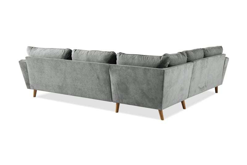 Trend Lyx 6-istuttava Käännettävä L-muotoinen Kulmasohva Kankaalla - Harmaa - Huonekalut - Sohva - Kulmasohva