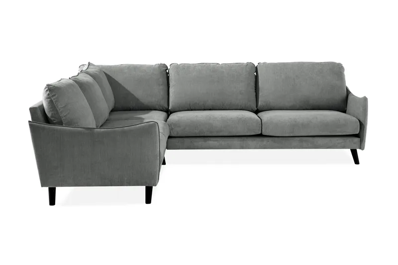Trend Lyx 6-istuttava Käännettävä L-muotoinen Kulmasohva Kankaalla, Harmaa
