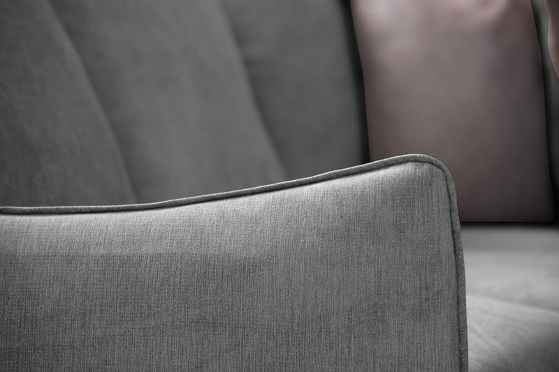 Trend Lyx 6-istuttava Käännettävä L-muotoinen Kulmasohva Kankaalla - Harmaa - Huonekalut - Sohva - Kulmasohva