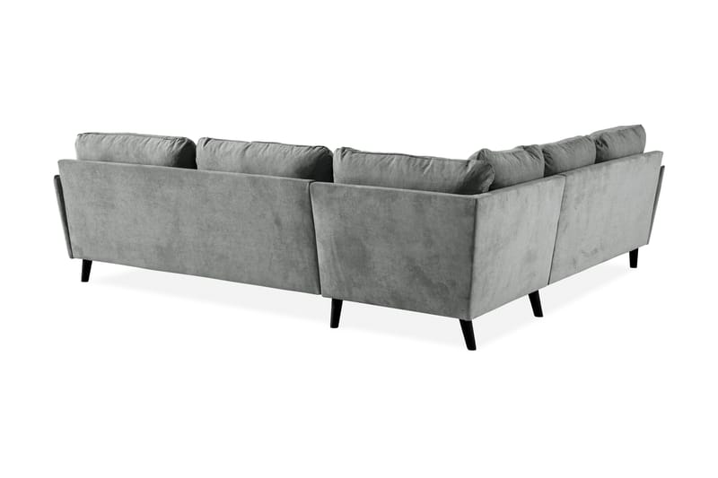 Trend Lyx 6-istuttava Käännettävä L-muotoinen Kulmasohva Kankaalla - Harmaa - Huonekalut - Sohva - Kulmasohva