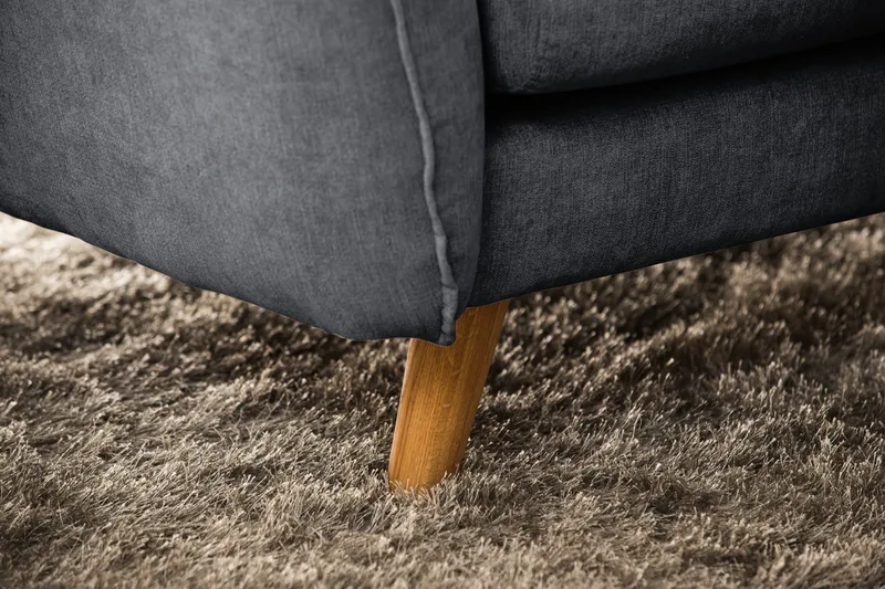 Trend Lyx 6-istuttava Käännettävä L-muotoinen Kulmasohva Kankaalla - Tummanharmaa - Huonekalut - Sohva - Kulmasohva