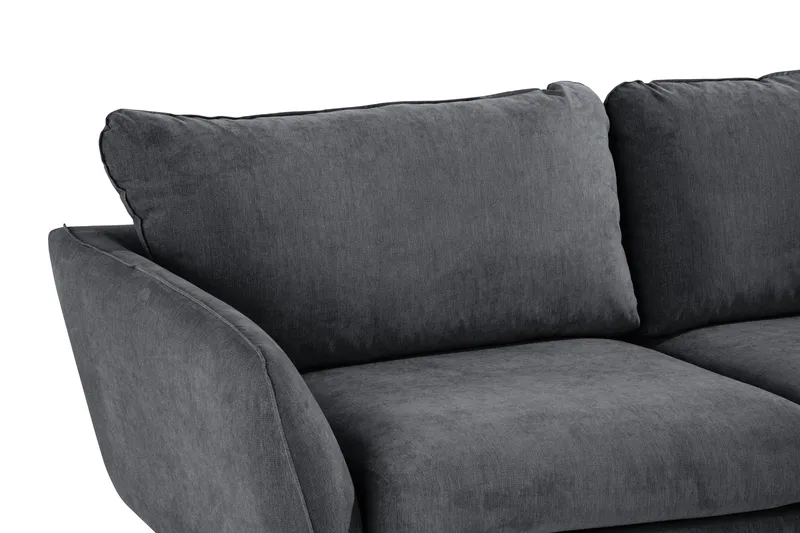 Trend Lyx 6-istuttava Käännettävä L-muotoinen Kulmasohva Kankaalla - Tummanharmaa - Huonekalut - Sohva - Kulmasohva