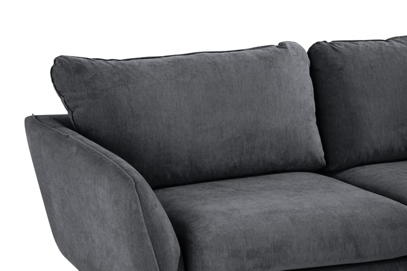 Trend Lyx 6-istuttava Käännettävä L-muotoinen Kulmasohva Kankaalla - Tummanharmaa - Huonekalut - Sohva - Kulmasohva