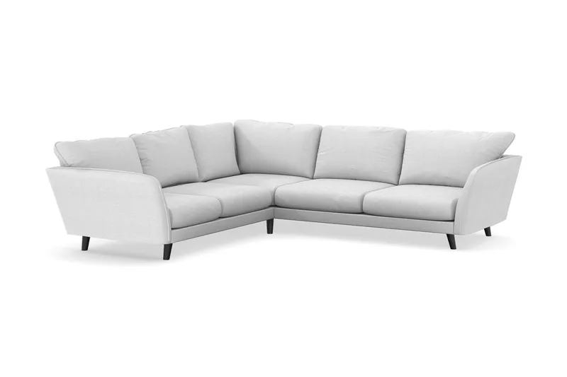 Trend Lyx 6-istuttava Käännettävä L-muotoinen Kulmasohva Kankaalla - Vaaleanharmaa - Huonekalut - Sohva - Kulmasohva