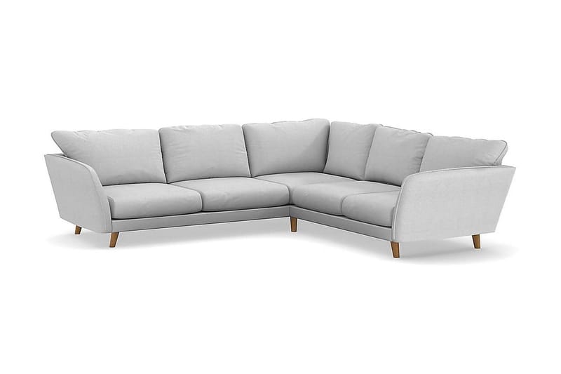 Trend Lyx 6-istuttava Käännettävä L-muotoinen Kulmasohva Kankaalla - Vaaleanharmaa - Huonekalut - Sohva - Kulmasohva
