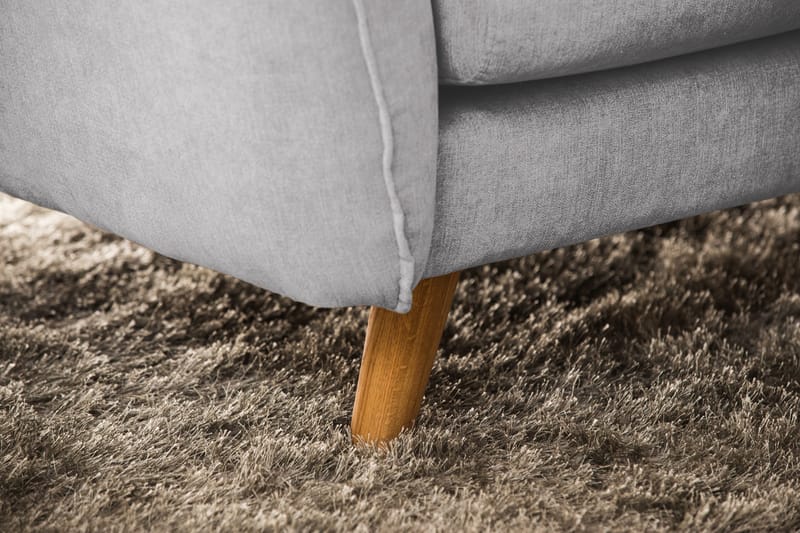 Trend Lyx 6-istuttava Käännettävä L-muotoinen Kulmasohva Kankaalla - Vaaleanharmaa - Huonekalut - Sohva - Kulmasohva