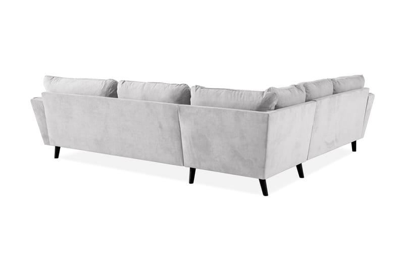 Trend Lyx 6-istuttava Käännettävä L-muotoinen Kulmasohva Kankaalla - Vaaleanharmaa - Huonekalut - Sohva - Kulmasohva