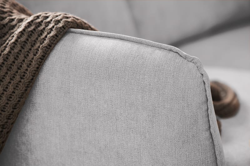 Trend Lyx 6-istuttava Käännettävä L-muotoinen Kulmasohva Kankaalla - Vaaleanharmaa - Huonekalut - Sohva - Kulmasohva