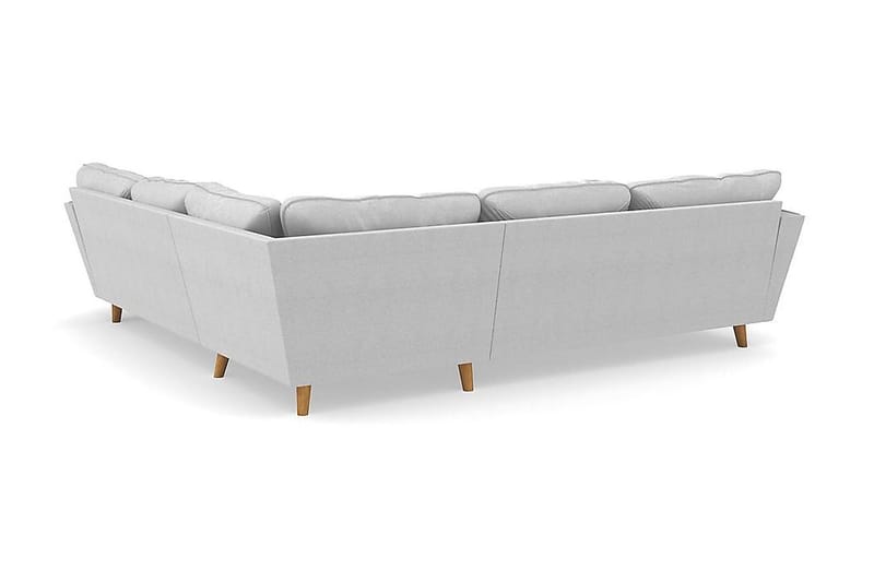 Trend Lyx 6-istuttava Käännettävä L-muotoinen Kulmasohva Kankaalla - Vaaleanharmaa - Huonekalut - Sohva - Kulmasohva