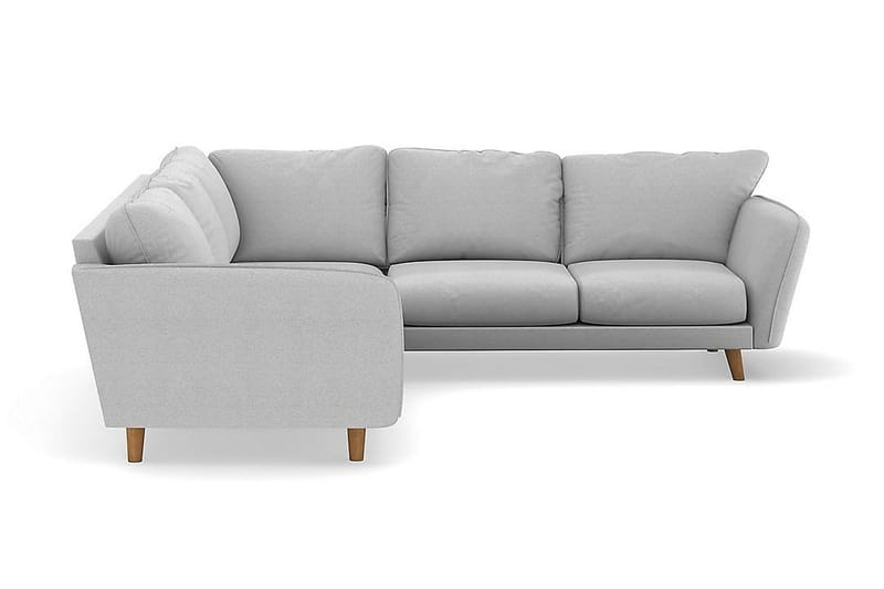 Trend Lyx 6-istuttava Käännettävä L-muotoinen Kulmasohva Kankaalla - Vaaleanharmaa - Huonekalut - Sohva - Kulmasohva