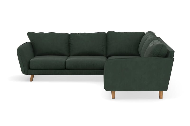 Trend Lyx 6-istuttava Käännettävä L-muotoinen Kulmasohva Manchester-kankaalla - Tummanvihreä - Huonekalut - Sohva - Kulmasohva