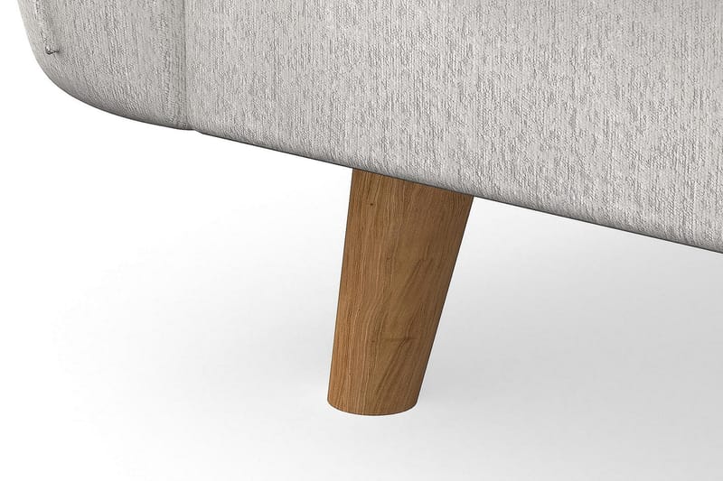 Trend Lyx 6-istuttava Käännettävä L-muotoinen Kulmasohva Sametilla - Kermanvalkoinen - Huonekalut - Sohva - Kulmasohva