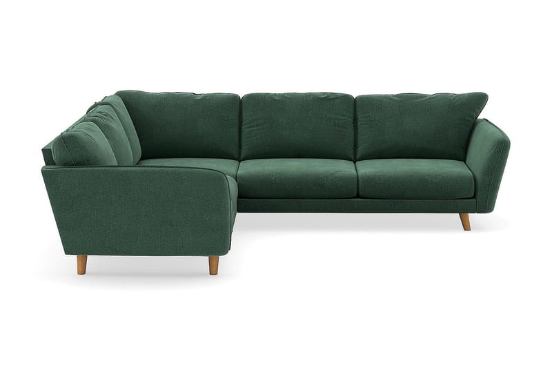 Trend Lyx 6-istuttava Käännettävä L-muotoinen Kulmasohva Sametilla - Tummanvihreä - Huonekalut - Sohva - Kulmasohva