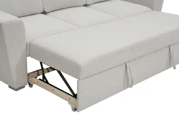 Leia 3-istuttava kangasvuodesohva - Beige - Huonekalut - Sohva - Vuodesohva - 3 istuttava vuodesohva