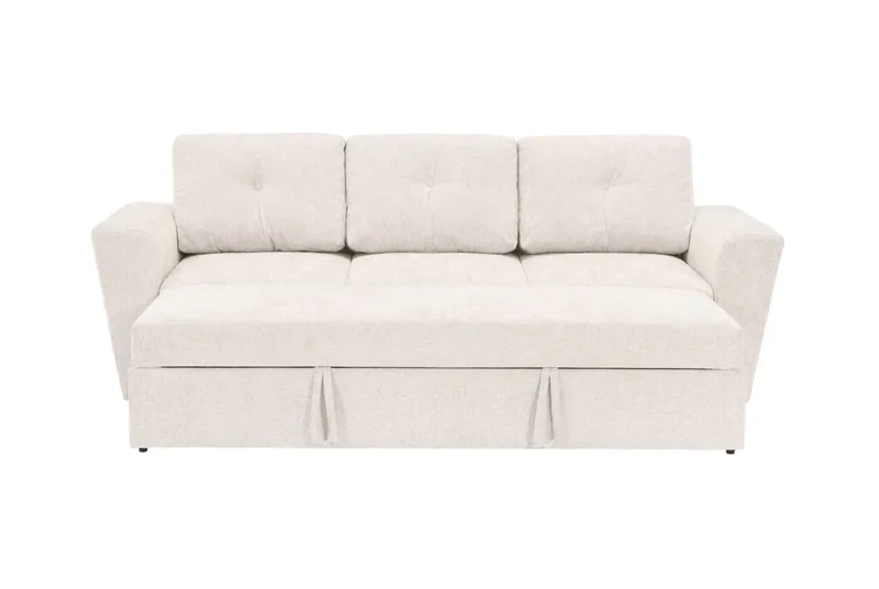 Leia 3-istuttava kankainen vuodesohva - Beige - Huonekalut - Sohva - Vuodesohva - 3 istuttava vuodesohva