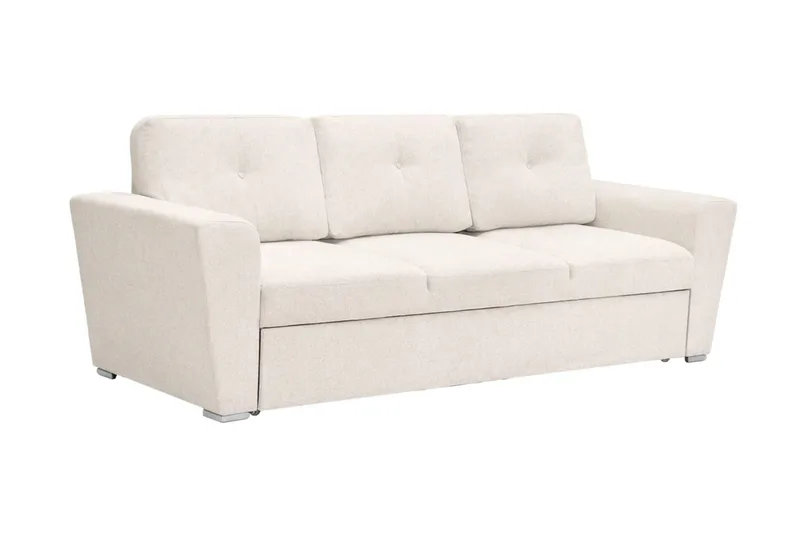 Leia 3-istuttava kankainen vuodesohva - Beige - Huonekalut - Sohva - Vuodesohva - 3 istuttava vuodesohva