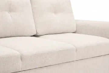 Leia 3-istuttava kankainen vuodesohva - Beige - Huonekalut - Sohva - Vuodesohva - 3 istuttava vuodesohva