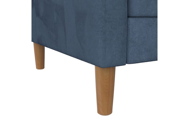 Leponojatuoli Lilly Sininen, Sametti - Sininen, Sametti - Huonekalut - Sohva - Divaanisohva - 3 istuttava sohva divaanilla