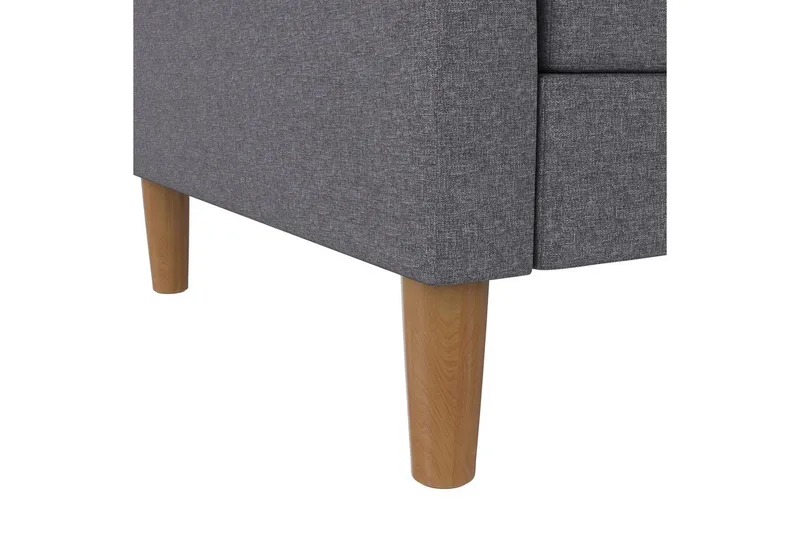 Leponojatuoli Lilly Vaaleanharmaa, Pellava - Vaaleanharmaa, Pellava - Huonekalut - Sohva - Divaanisohva - 3 istuttava sohva divaanilla