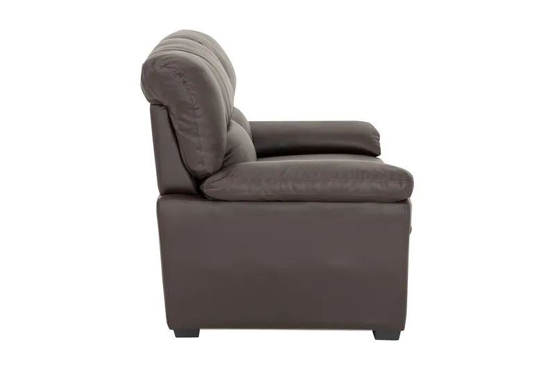 Lindby 2-istuttava keinonahkasohva - Ruskea - Huonekalut - Sohva - 2:n istuttava sohva